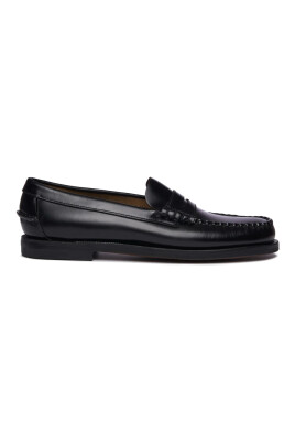 black-leather-penny-loafer-shoes