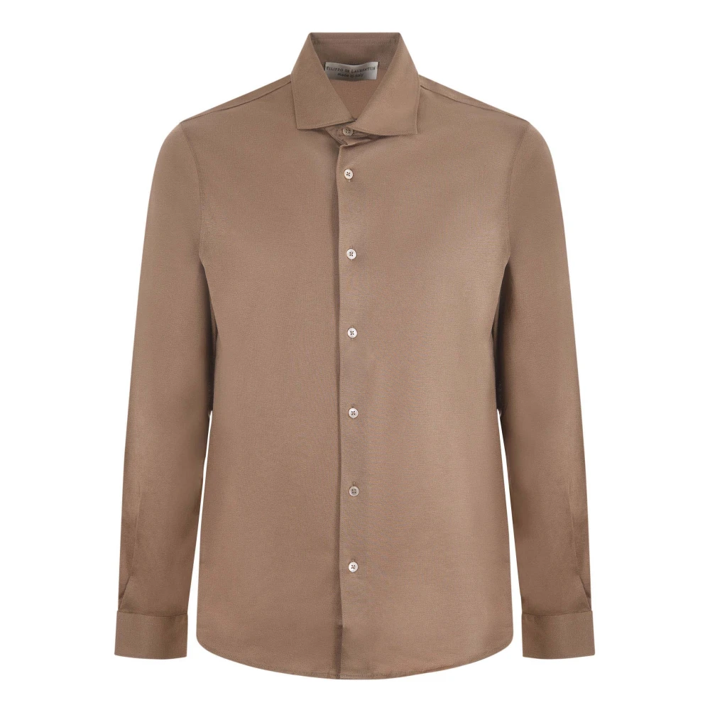 Filippo De Laurentiis Bruine Overhemden Collectie Brown Heren