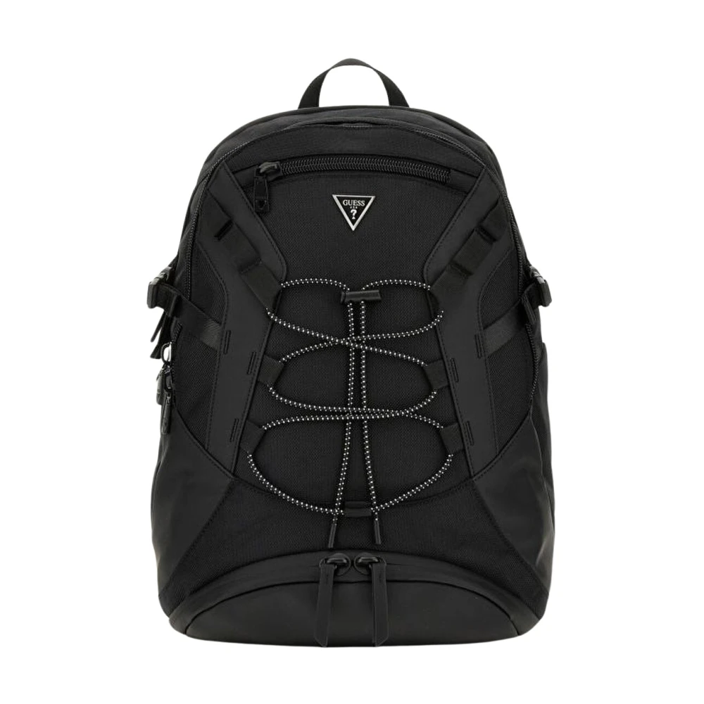Guess Unisex Black Backpacks, One Size, Multifunction Backpack