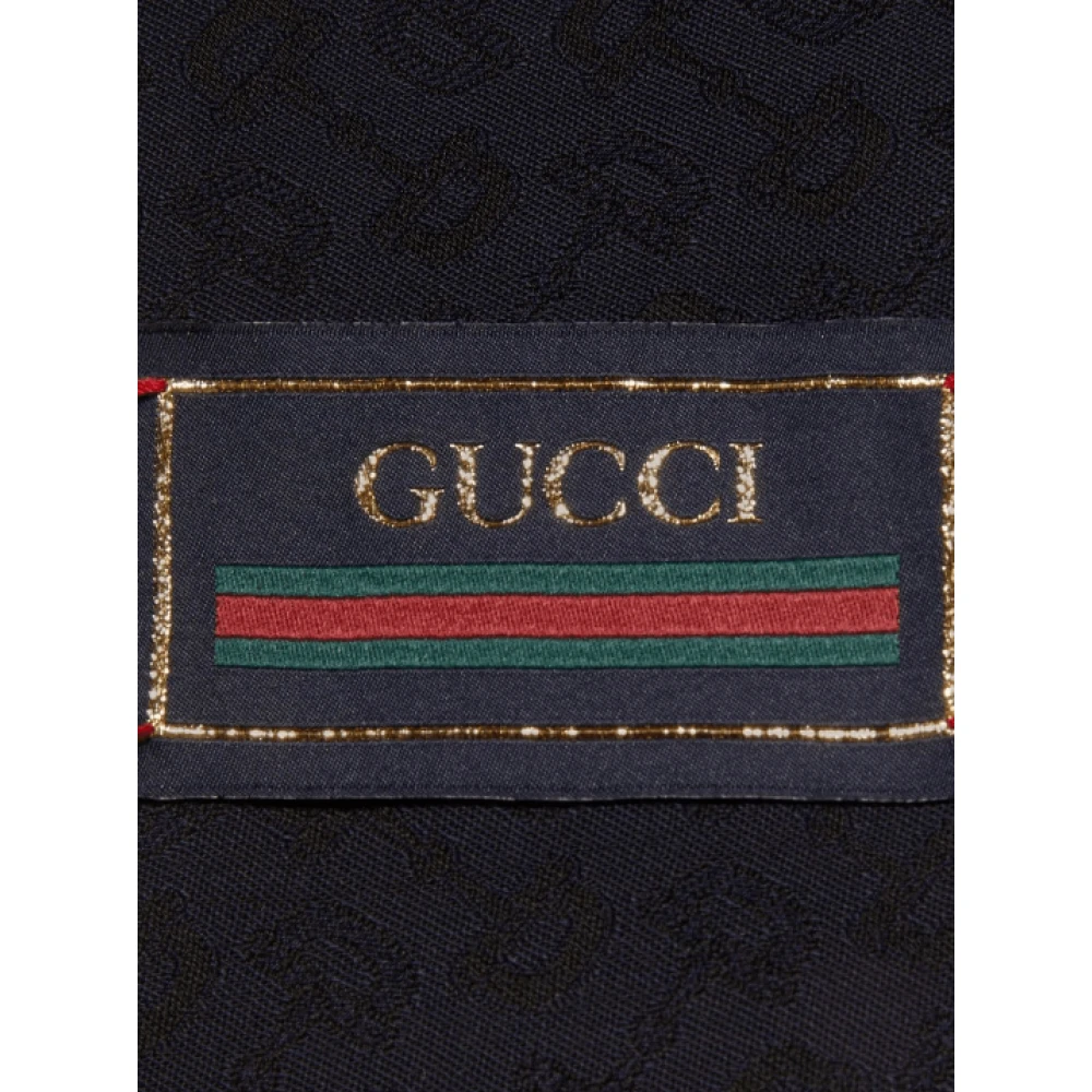 Gucci Horsebit-jacquard broek met trekkoord Blue Heren