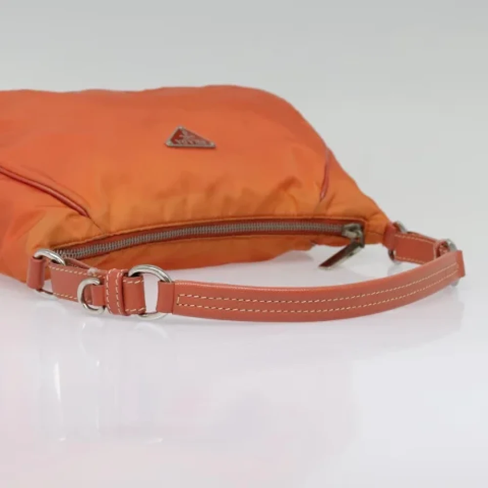 Prada Vintage Pre-owned Canvas prada-bags Orange Dames