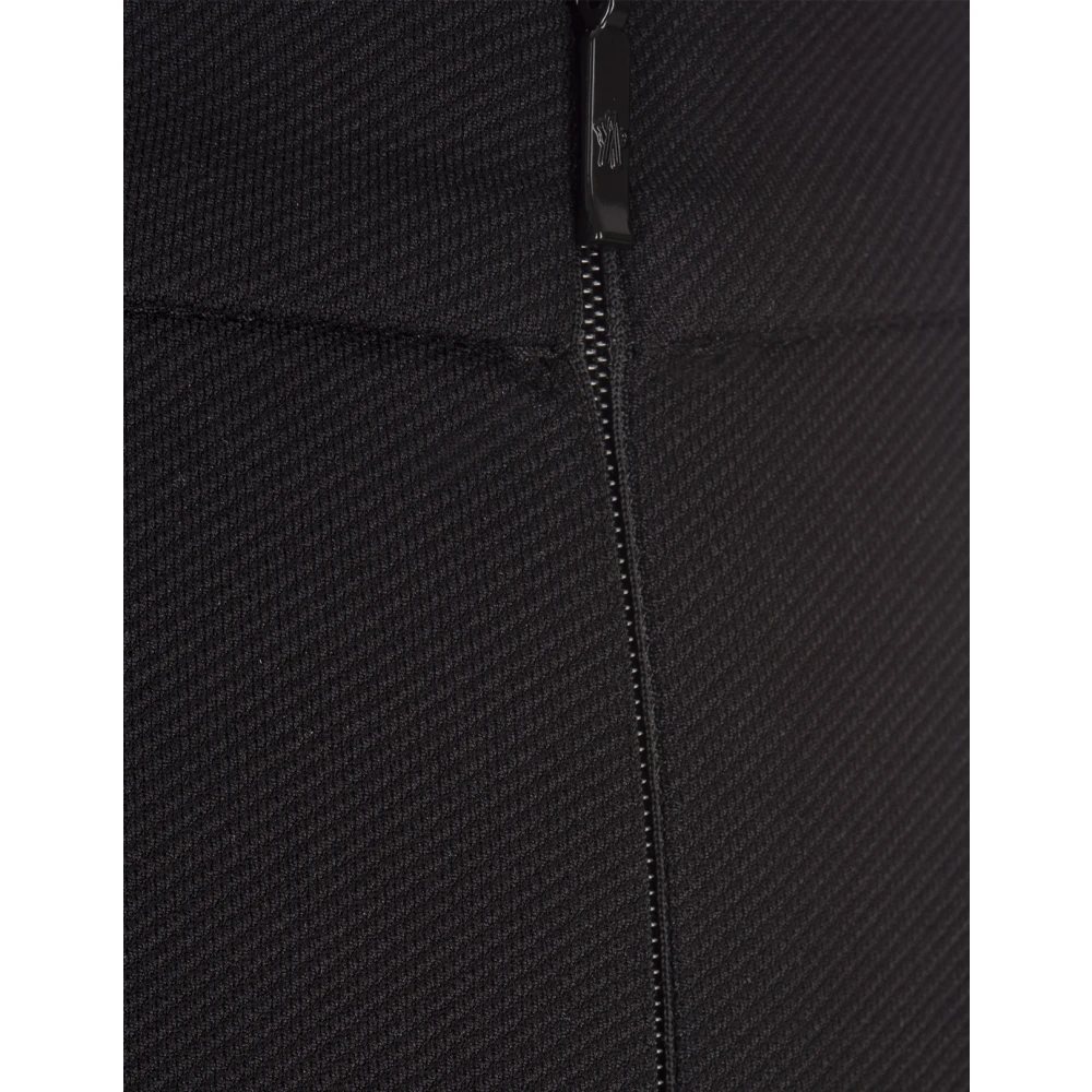 Moncler Zwarte Slim Fit Hoge Taille Broek Black Dames