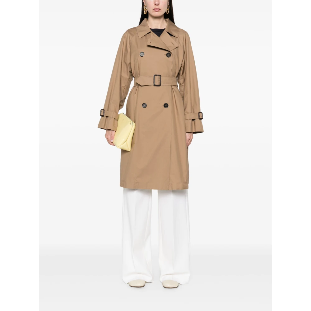Max Mara Lente Kamel Trenchcoat Brown Dames