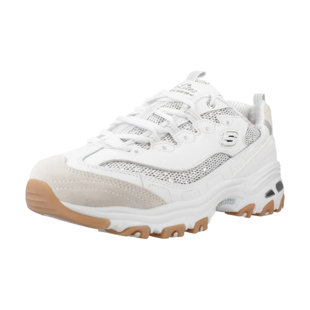 Skechers D Lites Stellar Shimmer Dames Schoenen Wit