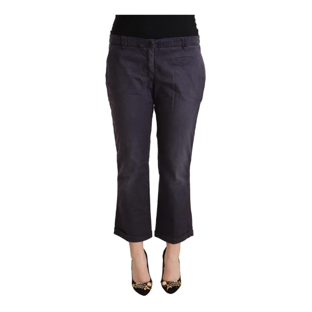 Jucca Women's Black Low Waist Cropped Trousers - Cropped Trousers - L - Trousers
