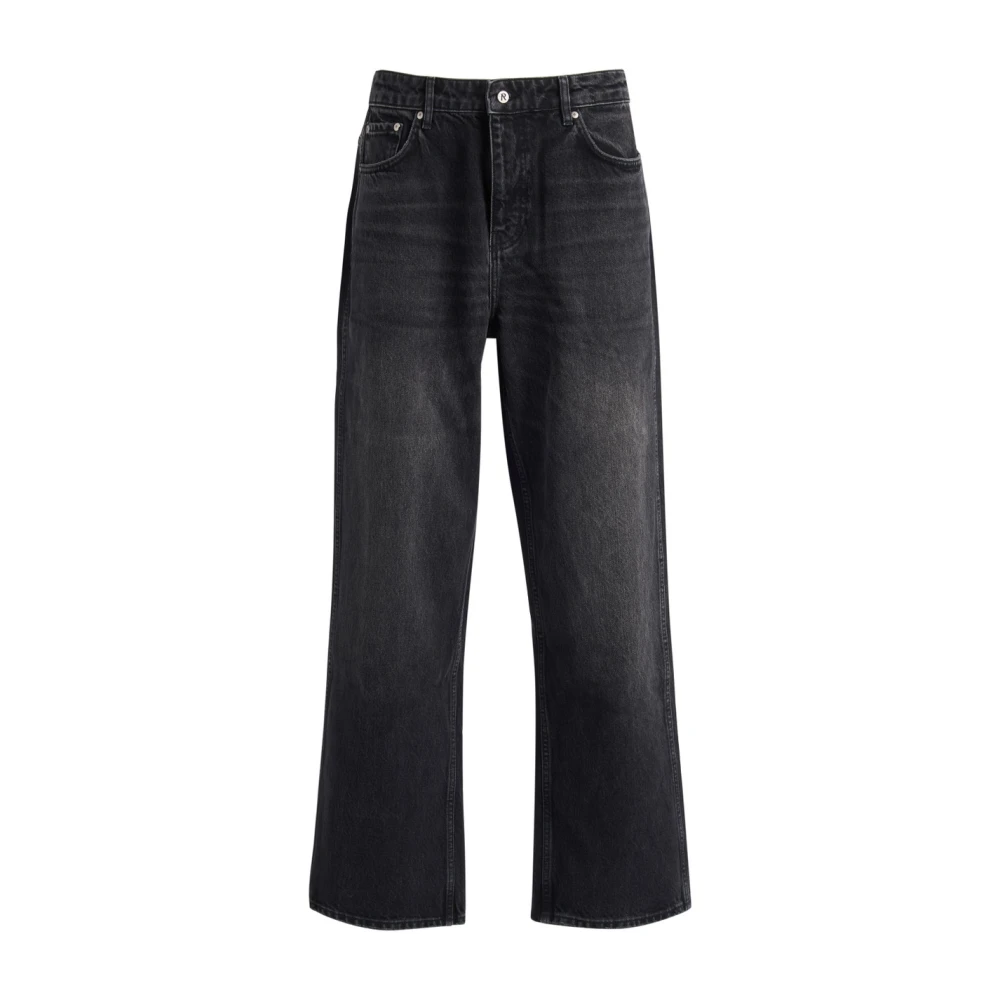 Represent Men's Black Straight Fit Jeans, W34, R3 Baggy Denim