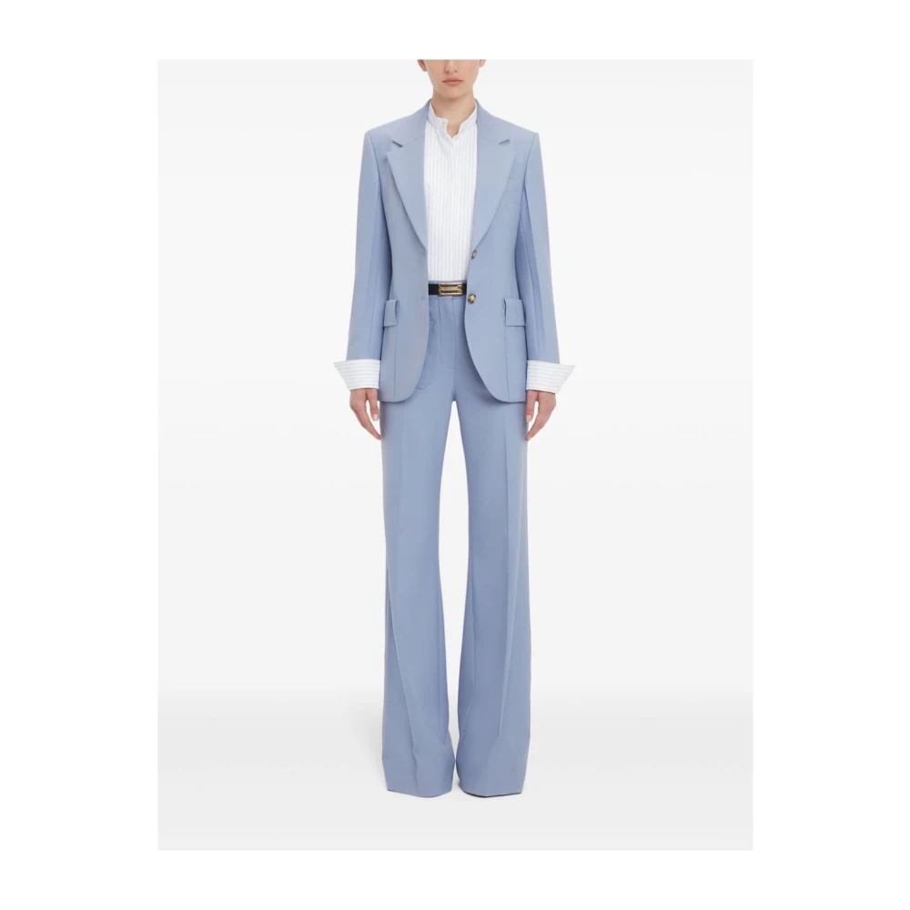 Victoria Beckham Malva Blazer met 2 Knopen Blue Dames
