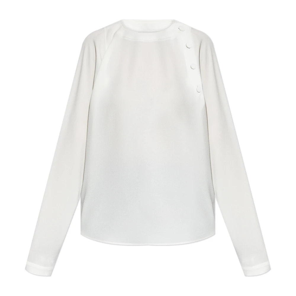 Emporio Armani Vit Långärmad Topp