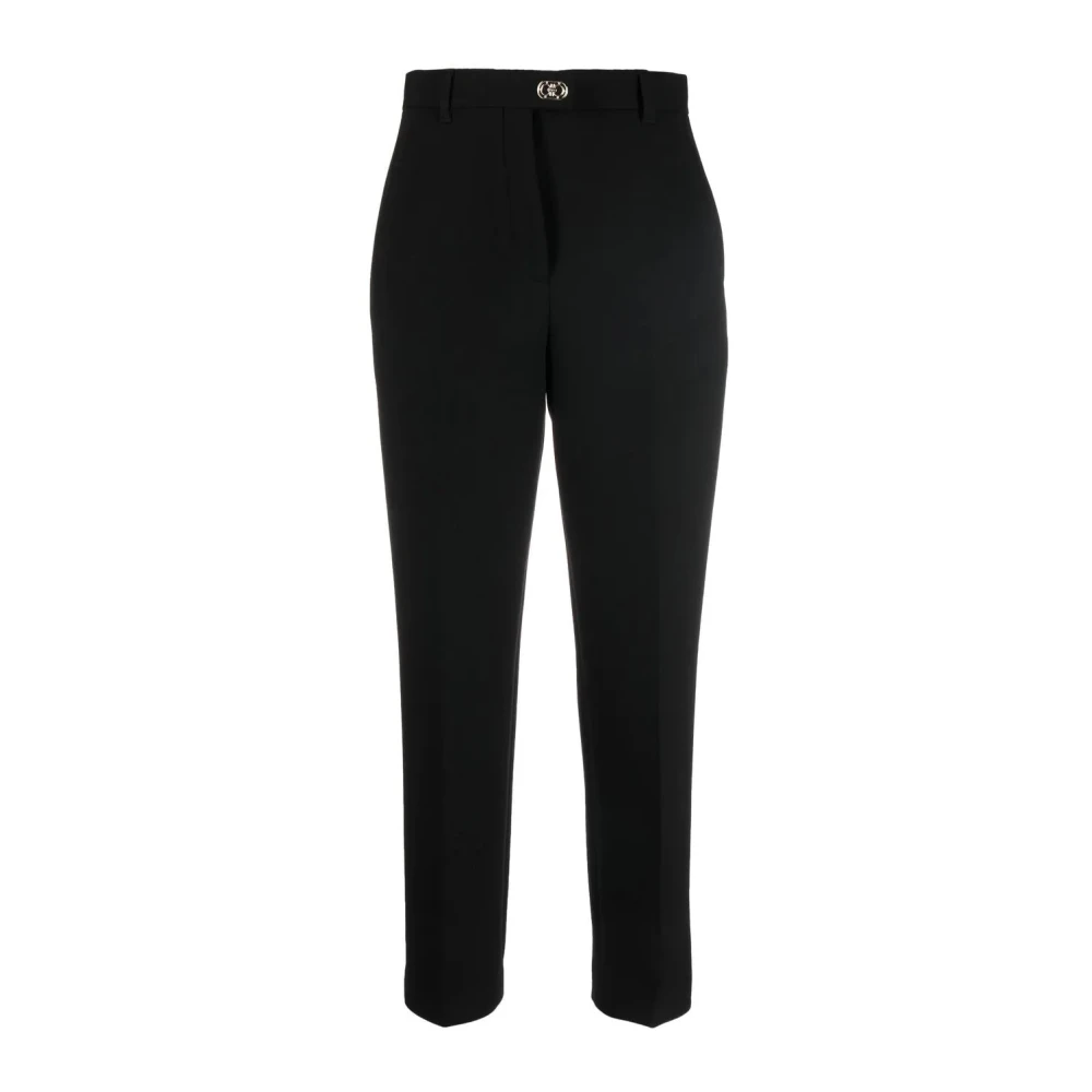 Salvatore Ferragamo Zwarte Slim-Fit Casual Broek Black Dames
