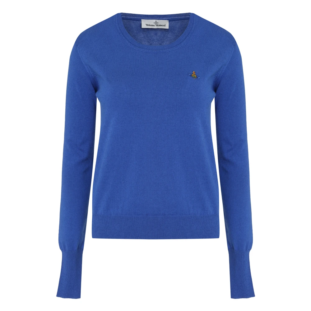Vivienne Westwood Damen Blau Bea Kaschmirpullover Mit Rundhalsausschnitt