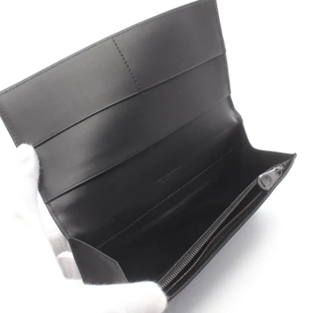 Bottega Veneta Vintage Pre-owned Leather wallets Black Dames