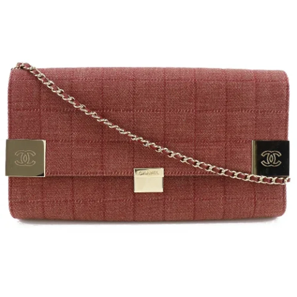 Chanel Vintage Pre-owned Canvas chanel-bags Red Dames
