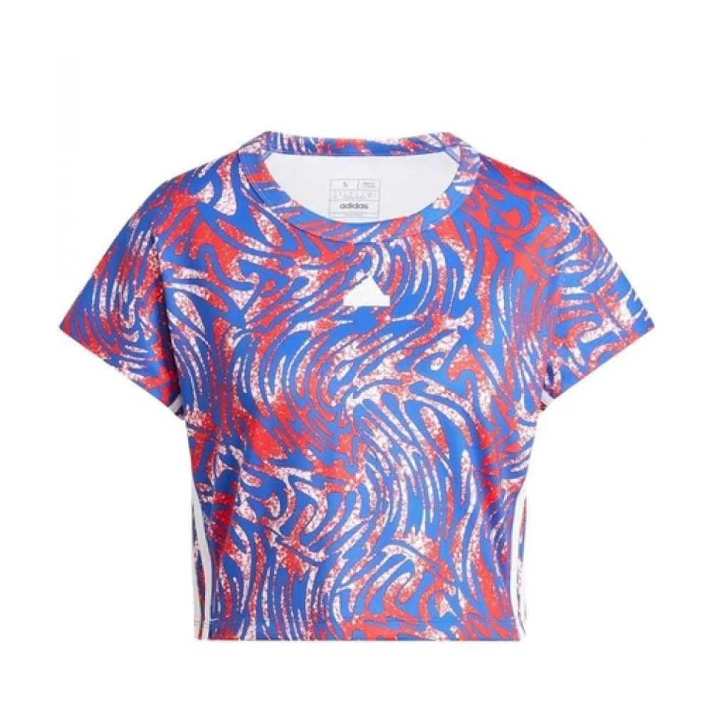 Adidas Witte Cropped T-shirt All Gender Multicolor Dames