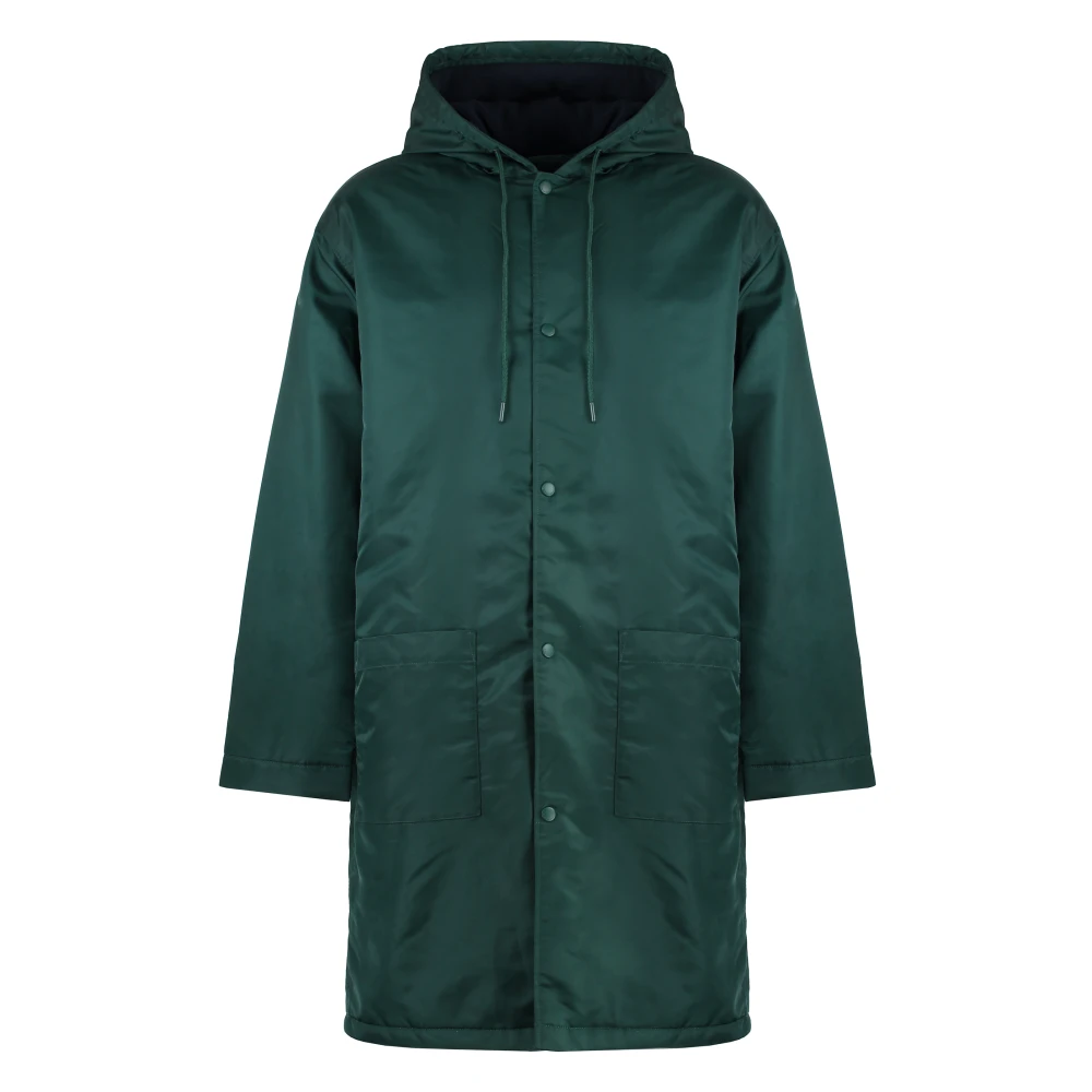 Drole de Monsieur Nylon Parka met Fleece Voering Green Heren