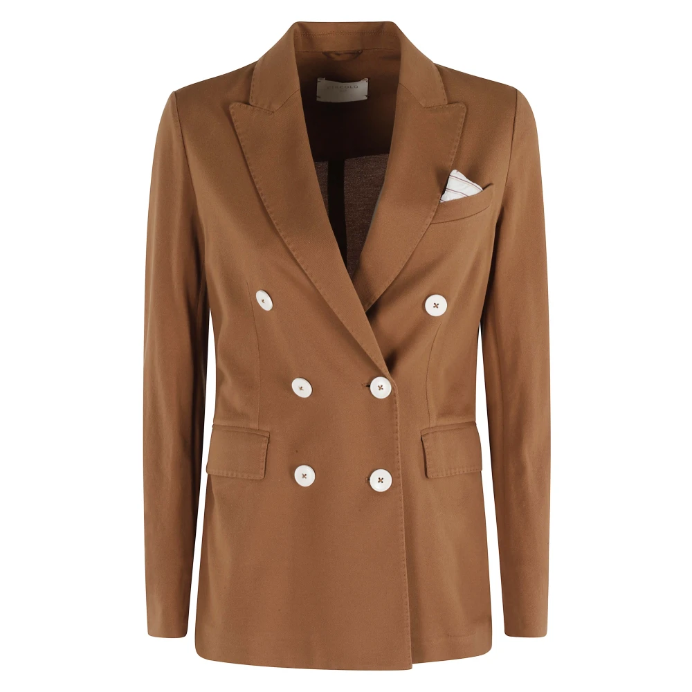 Circolo 1901 Women's Brown Blazers, S, Fd3849 Blazer
