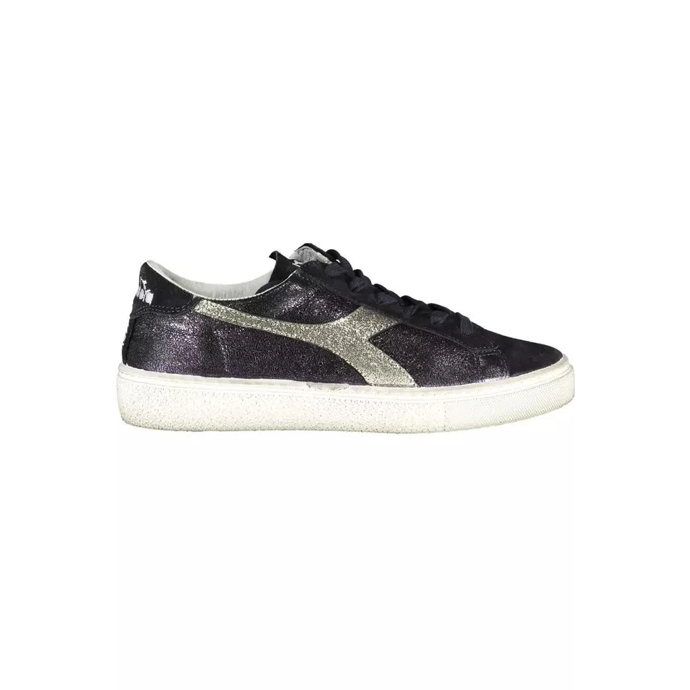 Diadora Black Sneakers, Female, 3 1/2 Uk, Elegant Lace-Up Trainers