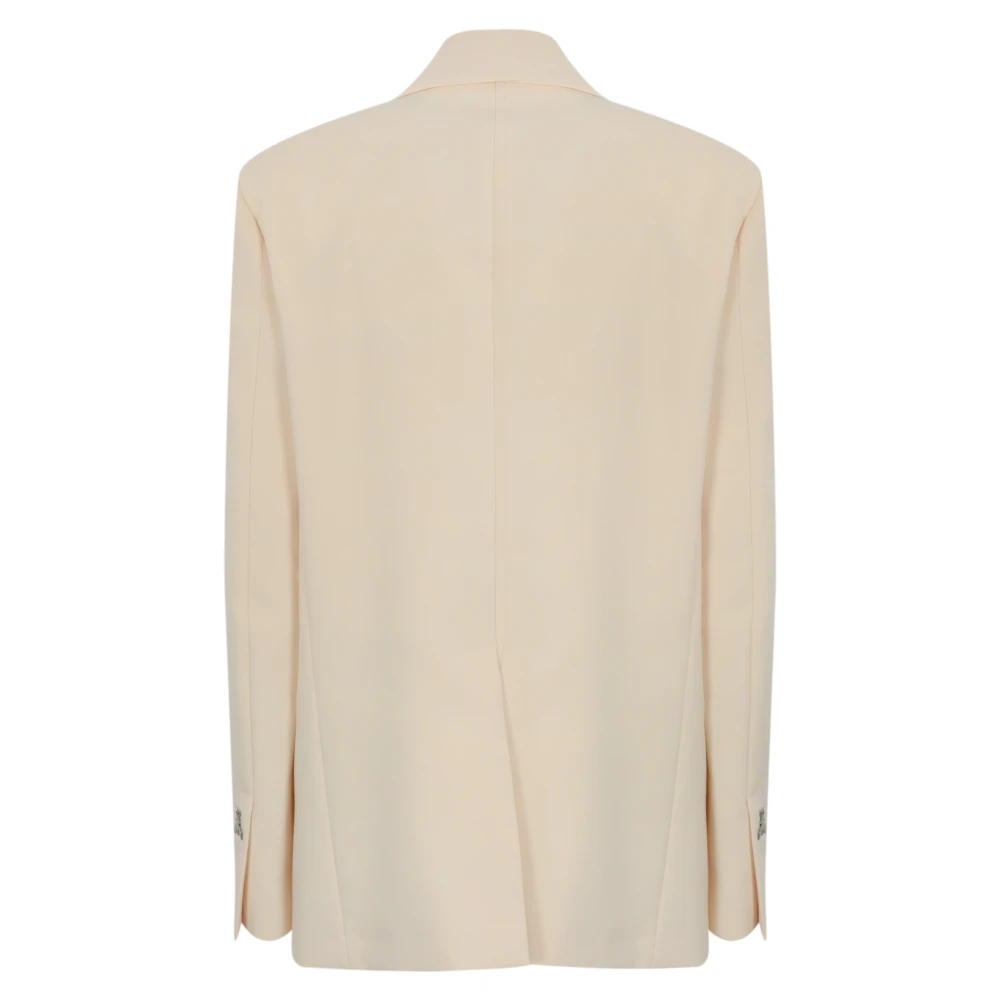 PATRIZIA PEPE Dames Twill Stretch Blazer Jas Beige Dames