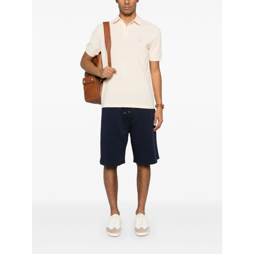 BRUNELLO CUCINELLI Blauwe Shorts voor Mannen Blue Heren