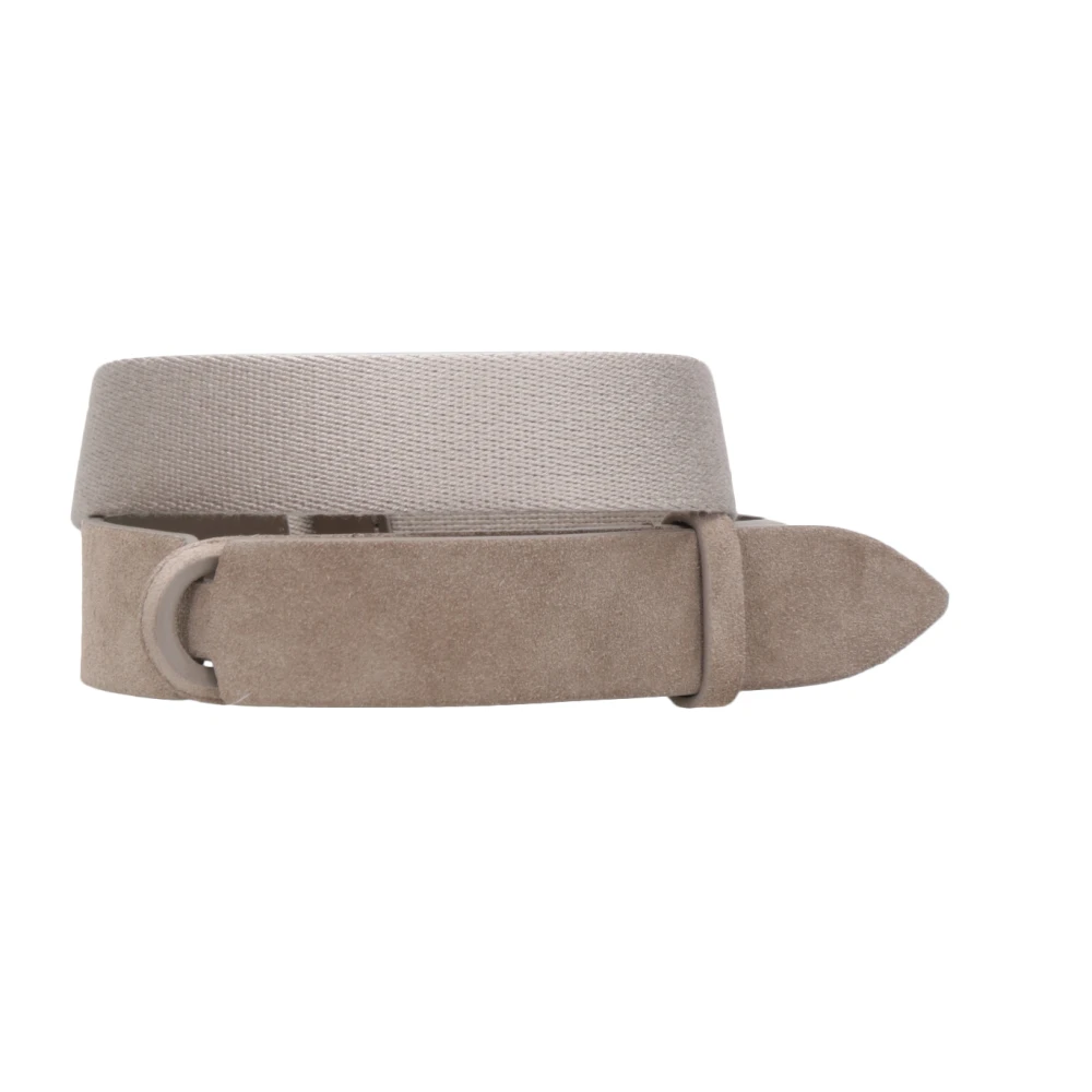 Orciani Mocka Tyg Stängning Ring Beige, Herr