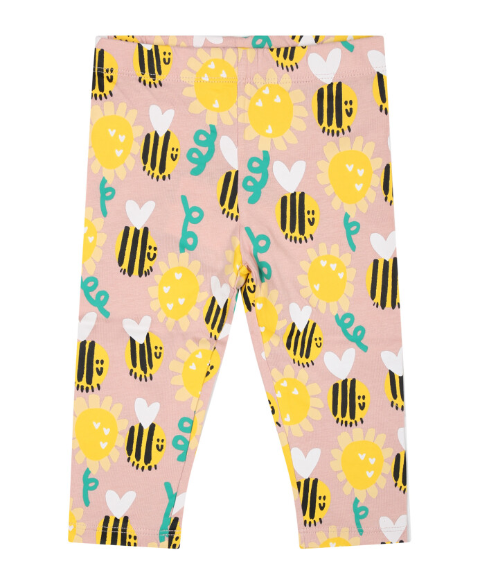 bee-print-pink-cotton-leggings