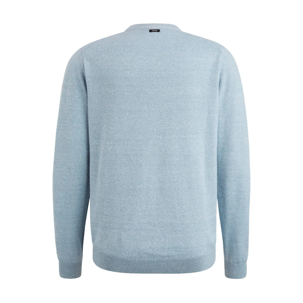 Vanguard Ronde Hals Katoen Linnen Pullover Blue Heren
