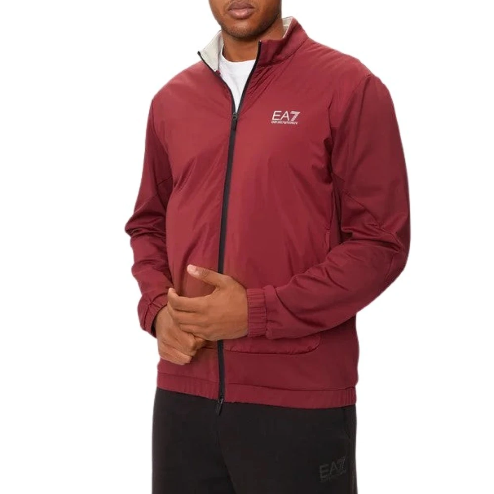 Emporio Armani EA7 Heren Syrah Sweatshirt Aw24 Red Heren