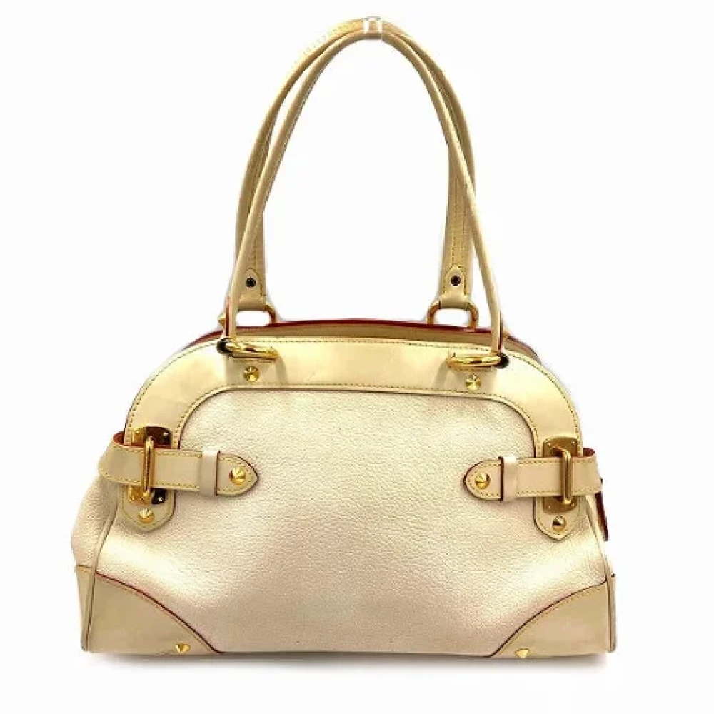 Louis Vuitton Vintage Pre-owned Leather handbags Beige Dames
