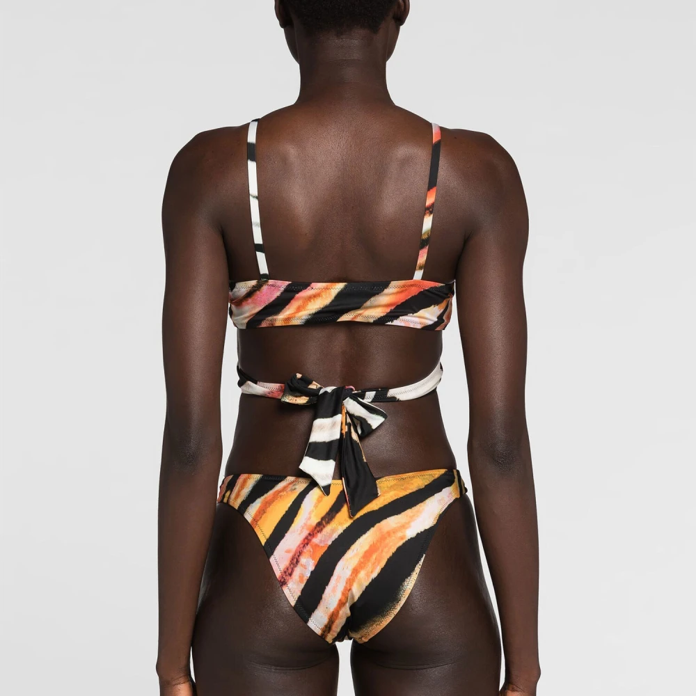 Roberto Cavalli Zebra-Print Bikini Briefs Medium Coverage Multicolor Dames