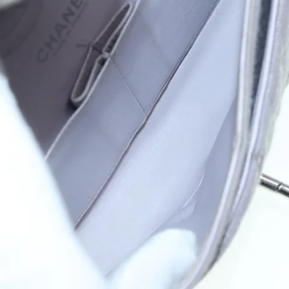 Chanel Vintage Pre-owned Cotton chanel-bags Gray Dames