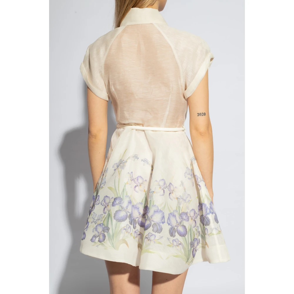 Zimmermann Bloemenjurk Beige Dames
