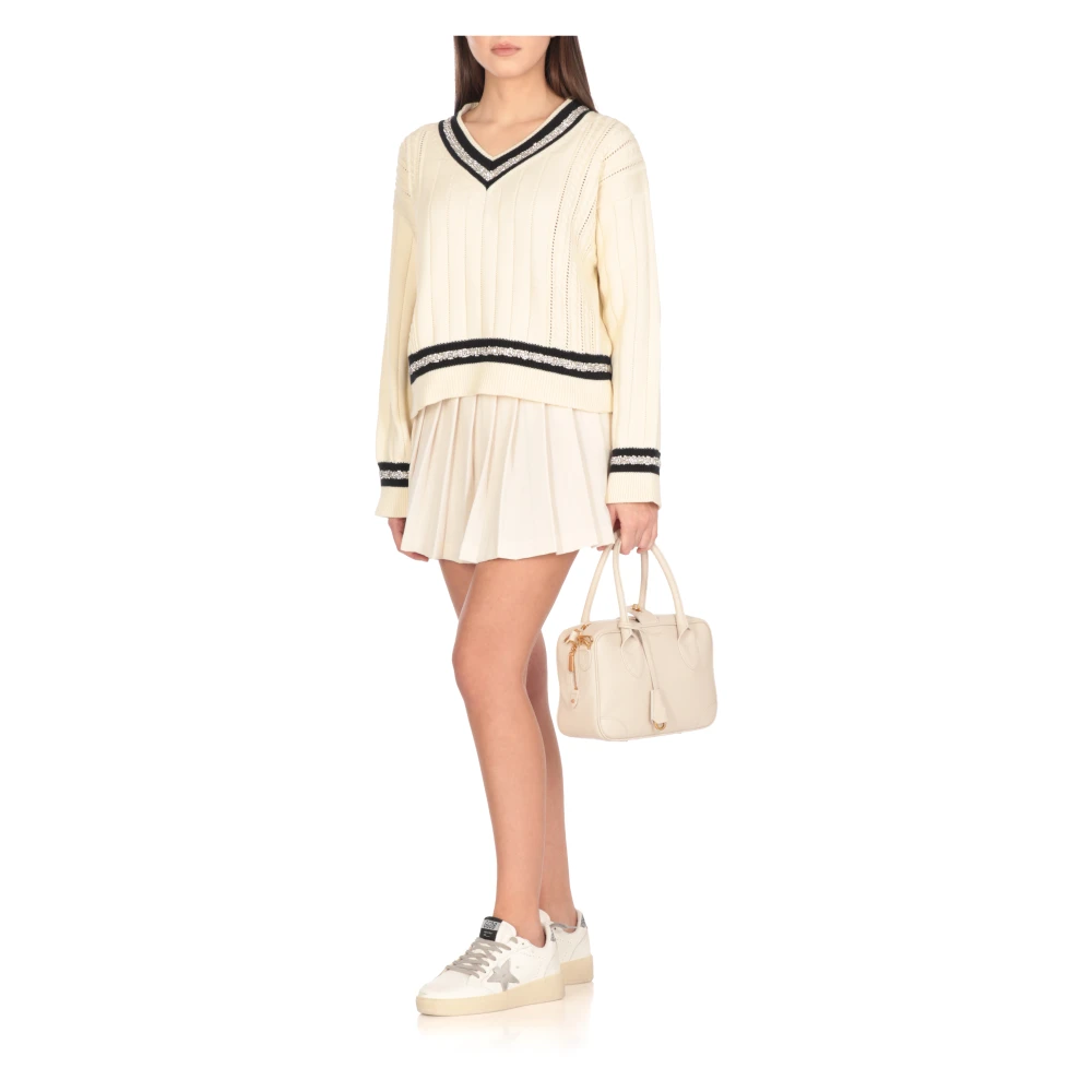 Golden Goose Ivoor Kleurige Rok met Katoenen Band Beige Dames