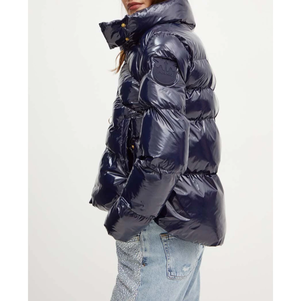 pinko Stijlvolle Micro Caban Jas Blue Dames