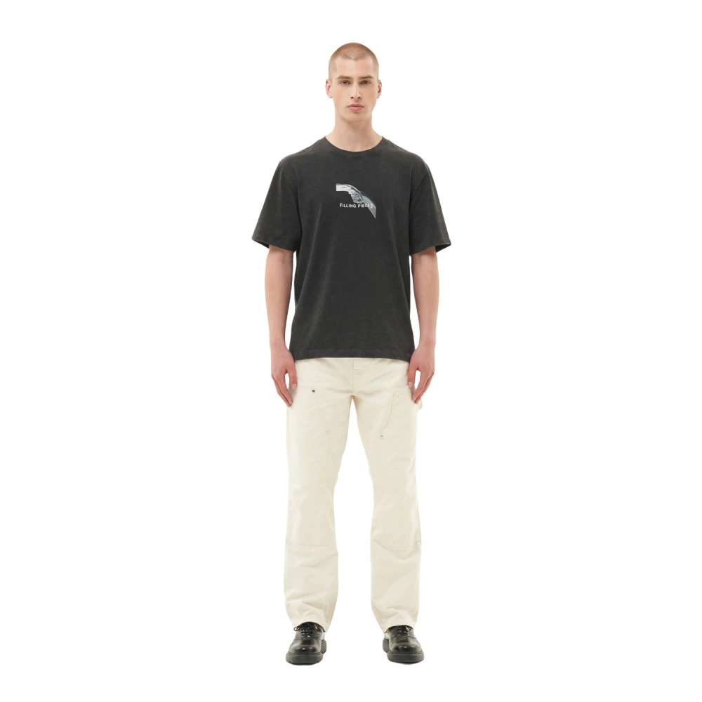 Filling Pieces T-shirt Handshake Vintage Black Heren