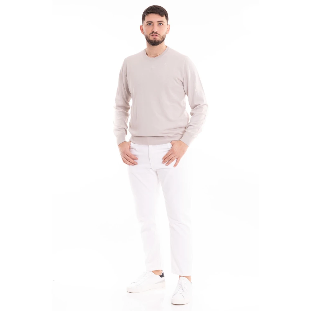 K-way Katoenen Heren Trui Sebastian Stijl Beige Heren