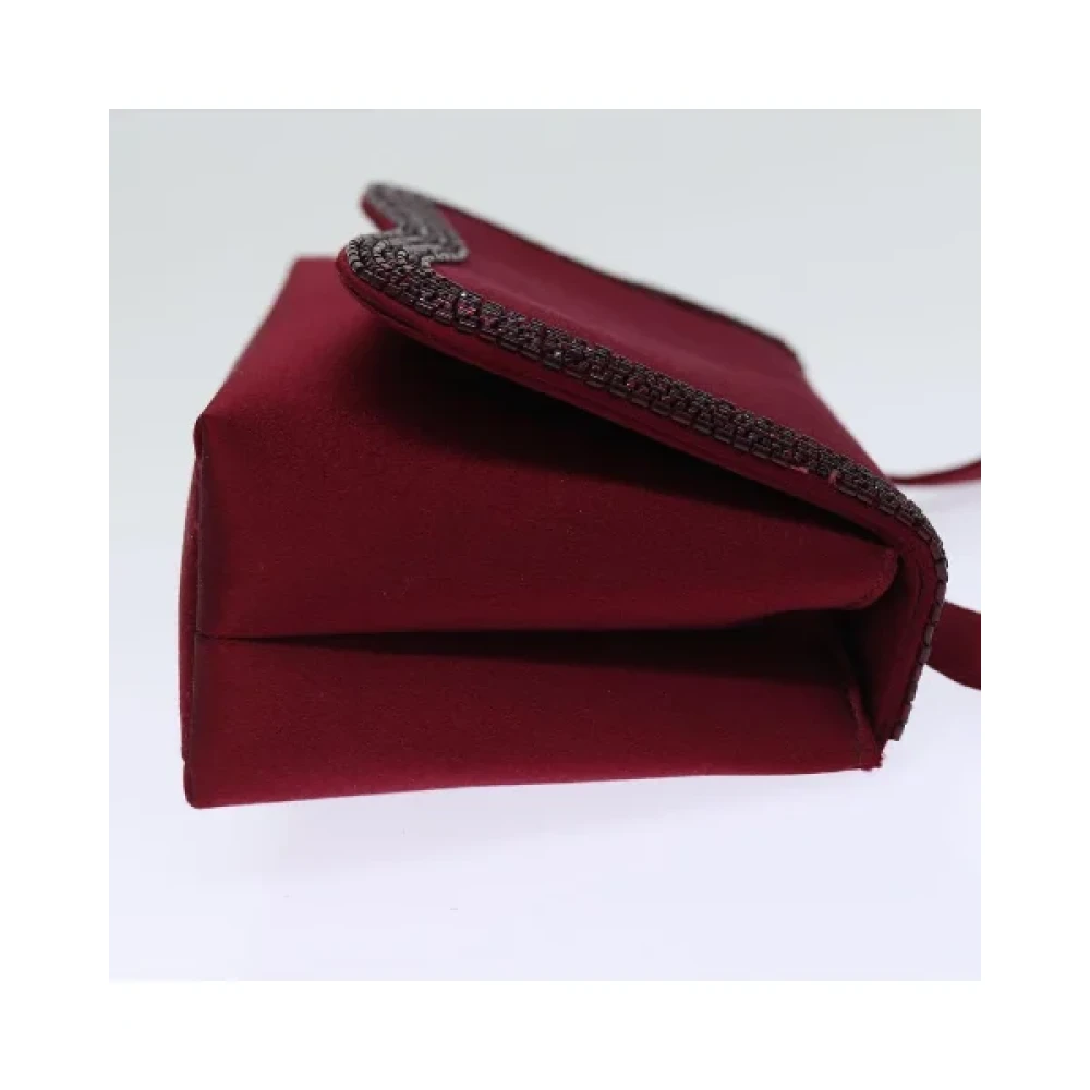 Chanel Vintage Pre-owned Satin chanel-bags Red Dames