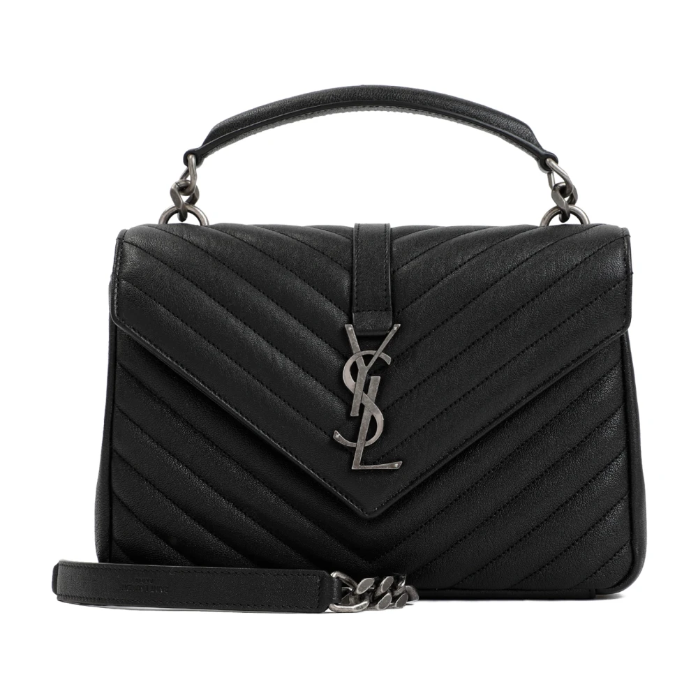 Saint Laurent Klassieke YSL College Tas in Zwart Black Dames