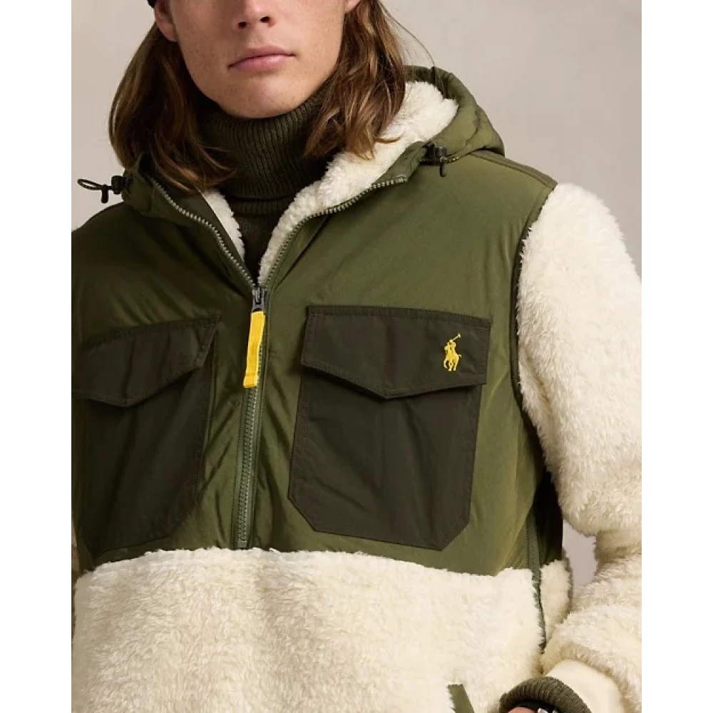 Polo Ralph Lauren Beige Khaki Fleece Jas Green Heren
