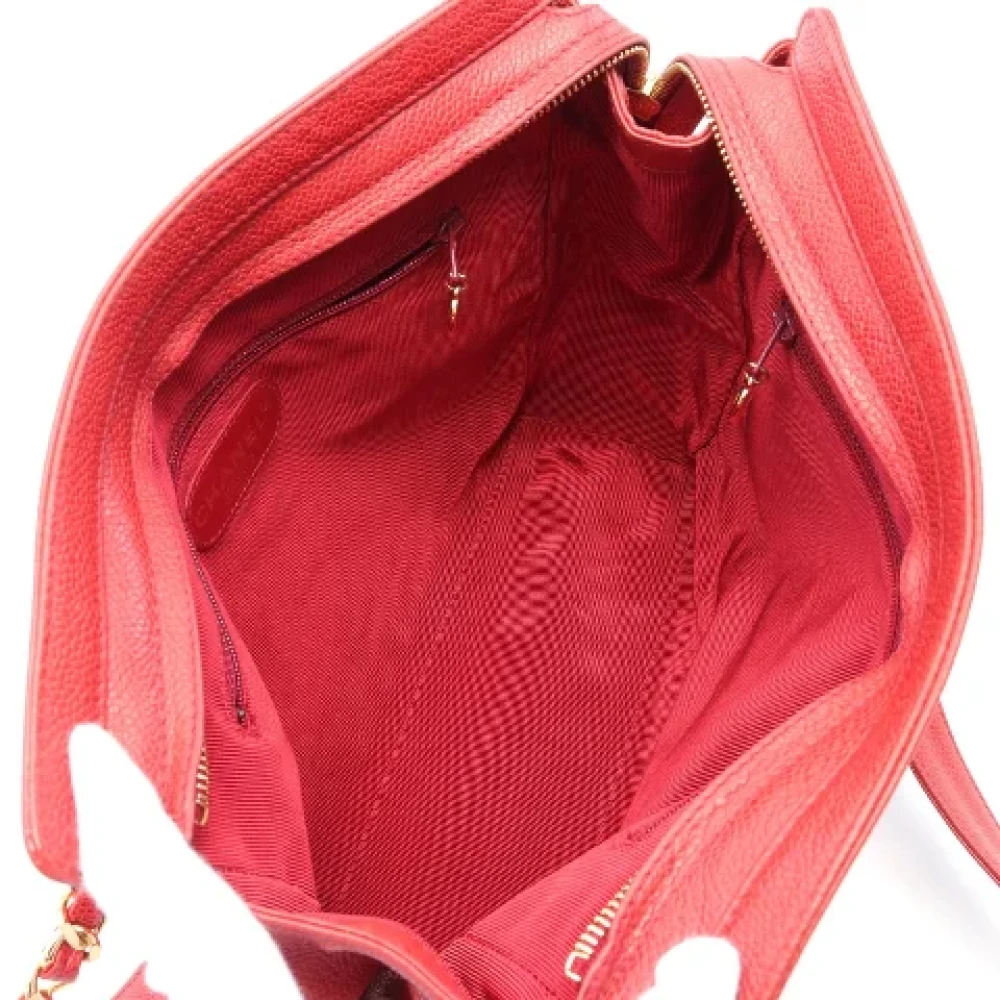Chanel Vintage Pre-owned Leather crossbody-bags Red Dames
