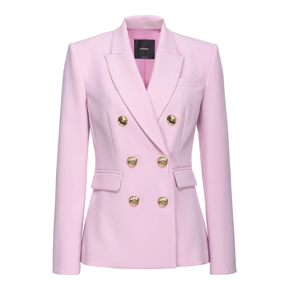 pinko Double-breasted blazer met metalen knopen Pink Dames