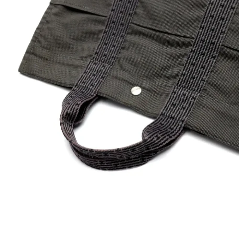 Hermès Vintage Pre-owned Canvas handbags Gray Dames