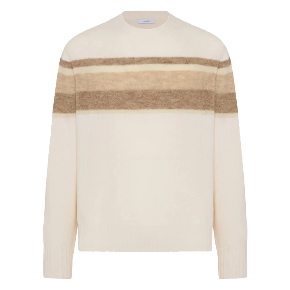 Malo Gestreepte Ketting Beige Heren