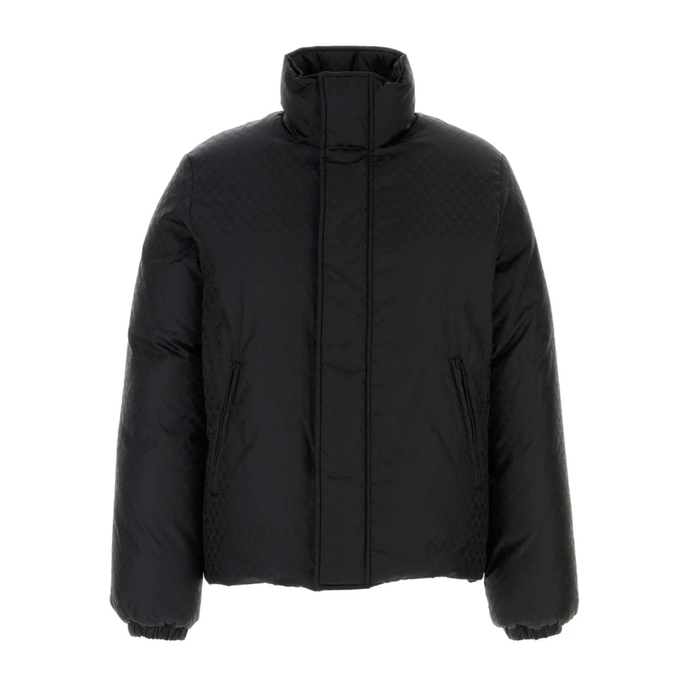 Alexander Mcqueen Men's Black Skull Jacquard Puffer Jacket - Down Jackets - M - Jackets