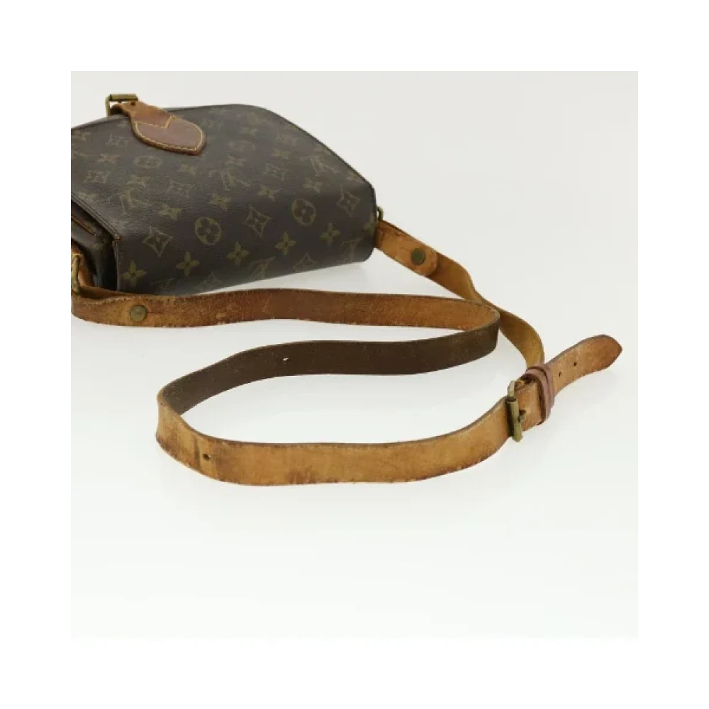 Louis Vuitton Vintage Coach Beige Bruin Zwart Canvas Schoudertas Brown Dames