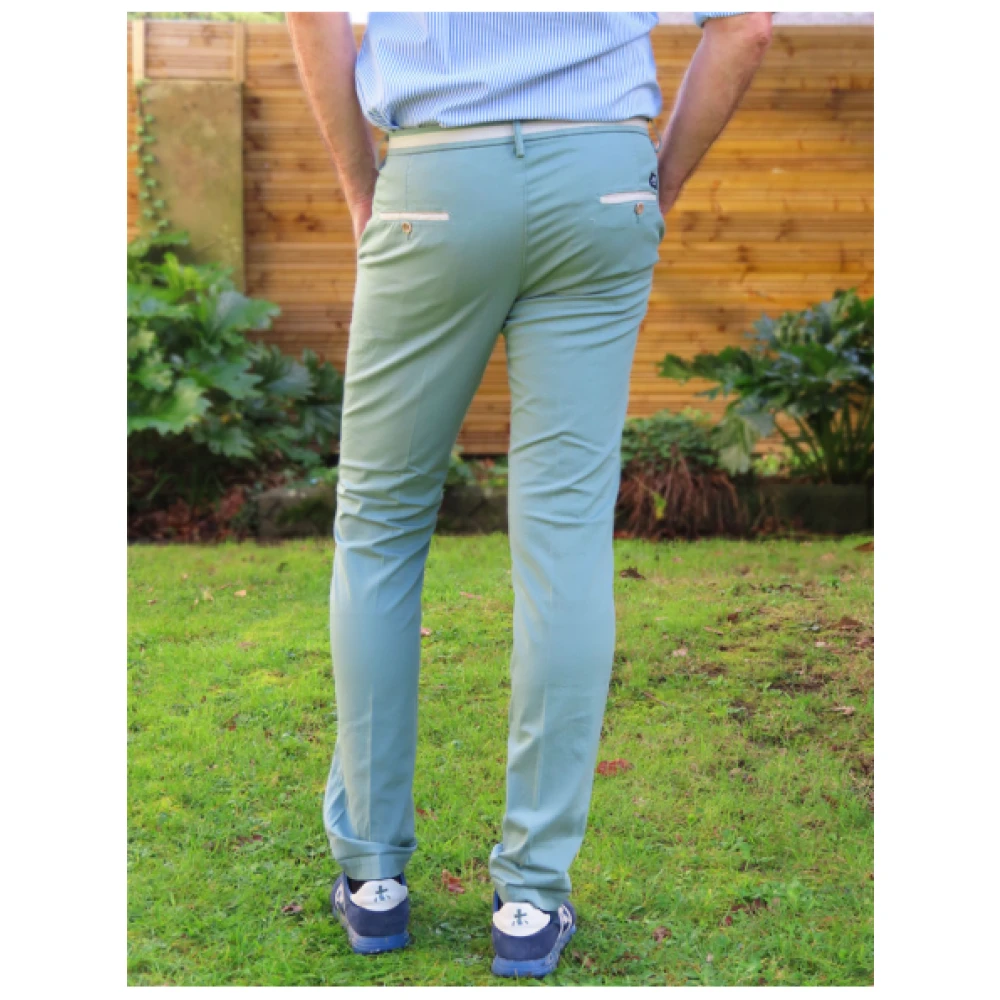 Mason's Slim Fit Torino University Broek Green Heren