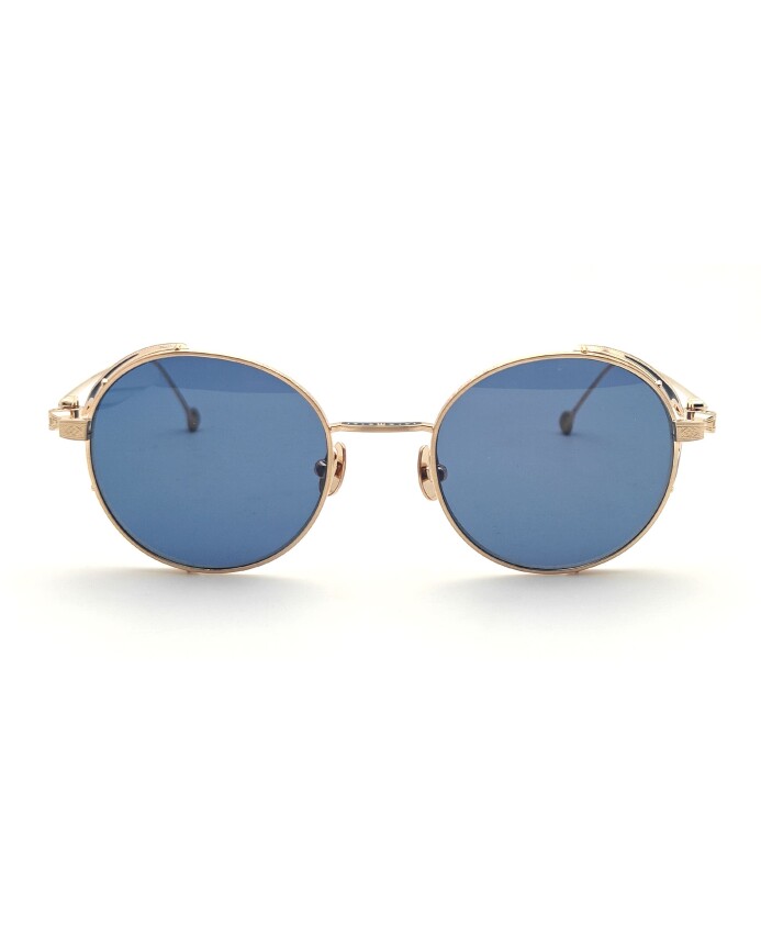 elegante-ronde-zonnebril-in-geborsteld-goud-blauw-grijs