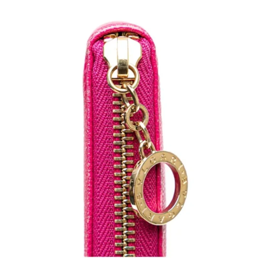 Bvlgari Vintage Pre-owned Leather wallets Pink Dames