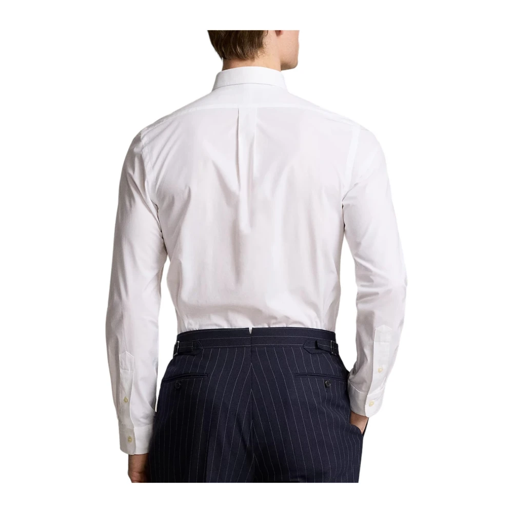 Polo Ralph Lauren Lange mouw sportshirt wit White Heren