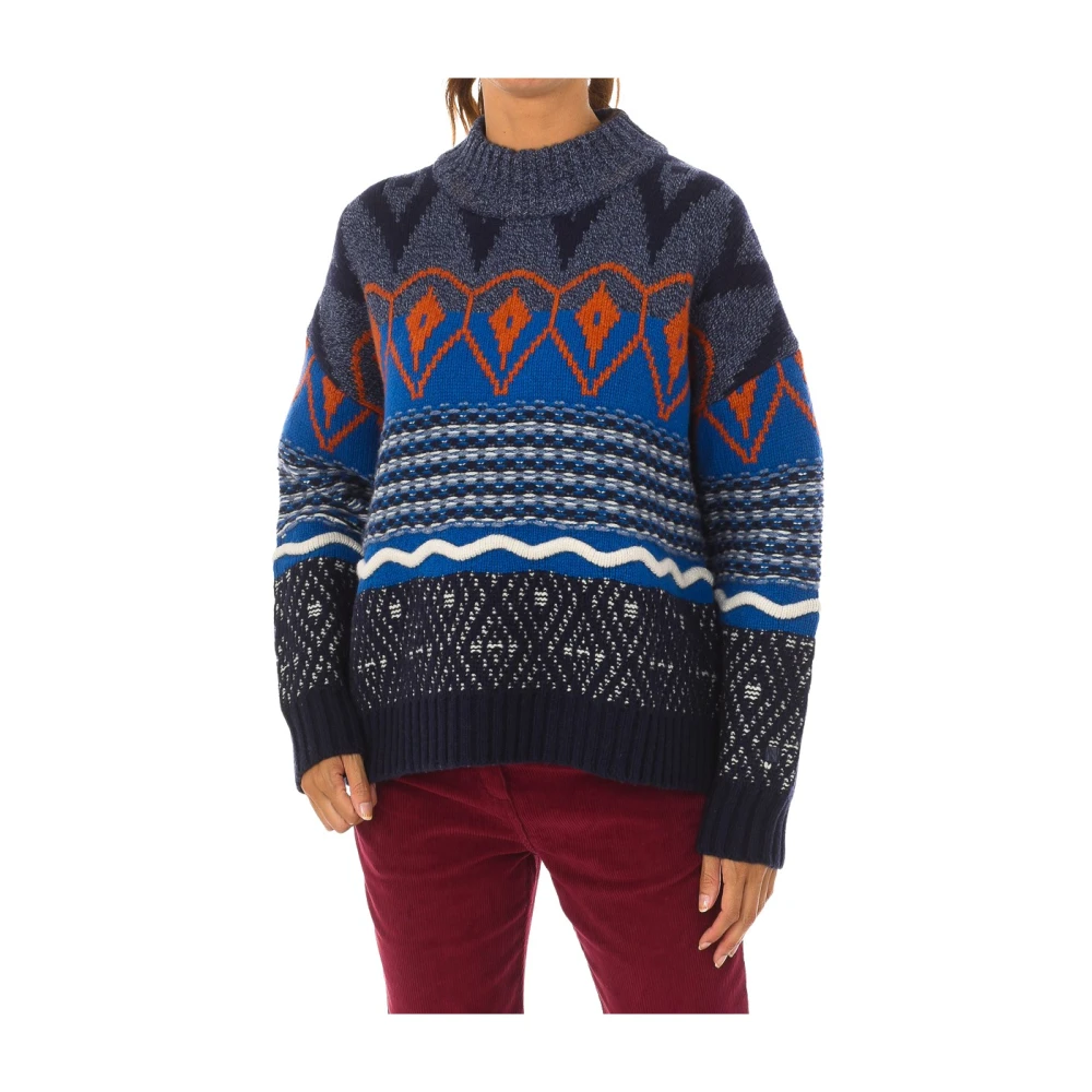 Napapijri Men's Multicolor Round-Neck Knitwear, S, Long Knitwear