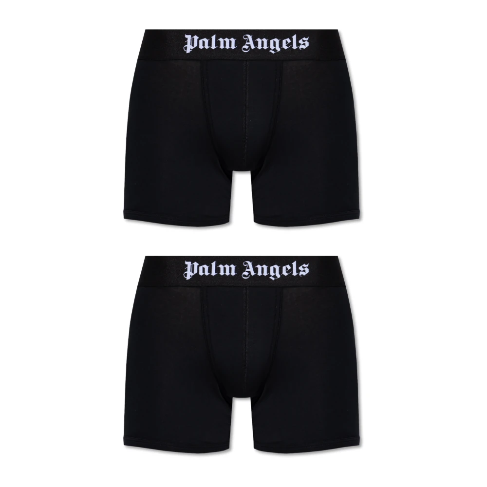 Palm Angels Twee-Pack Boxershorts Black Heren