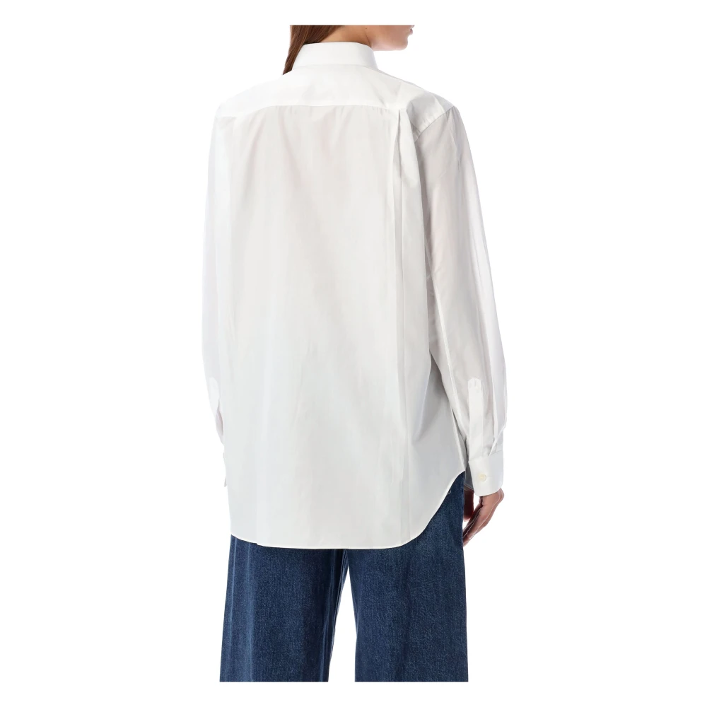 Comme des Garçons Wit Hart Patch Shirt White Dames